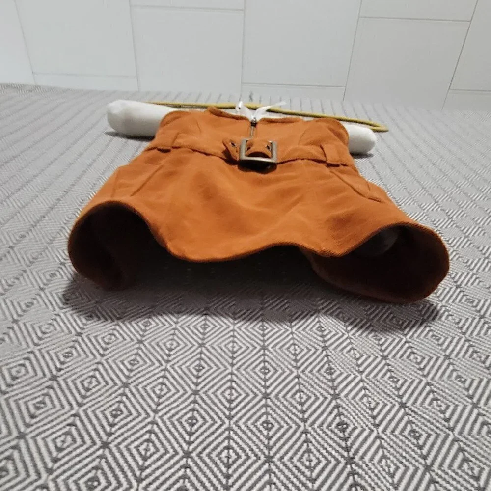 Genuine Kids From OshKosh  Copper/ Brown Dress With Built In Belt & Pockets 18M